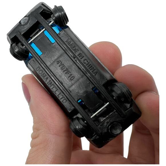 Silver Diecast Toy Car with "Power" Graphics & Blue Windows 1:64 - Picture 6 of 7